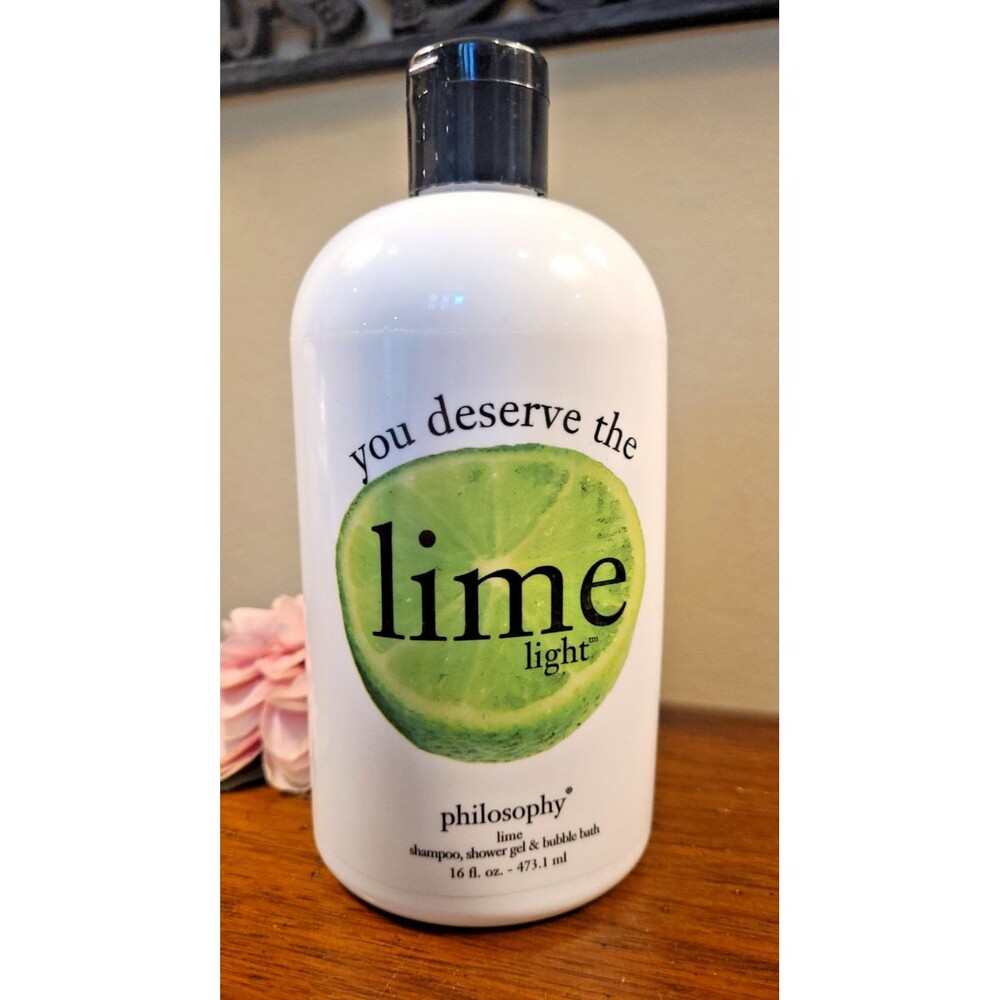 Philosophy You Deserve The LIME Light Shampoo Shower Gel Bubble Bath 16 oz NOS